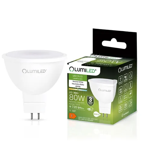 Żarówka LED MR16 230V 8W 720LM 120ST Neutralna LUMILED