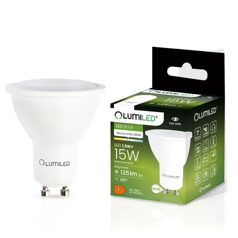 Żarówka LED GU10 1,5W 135LM 120ST. barwa neutralna LUMILED