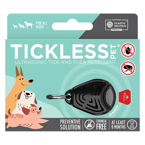 Brelok do obroży dla Zwierząt Pet Black Tickless, Czarny PRO10-101BL