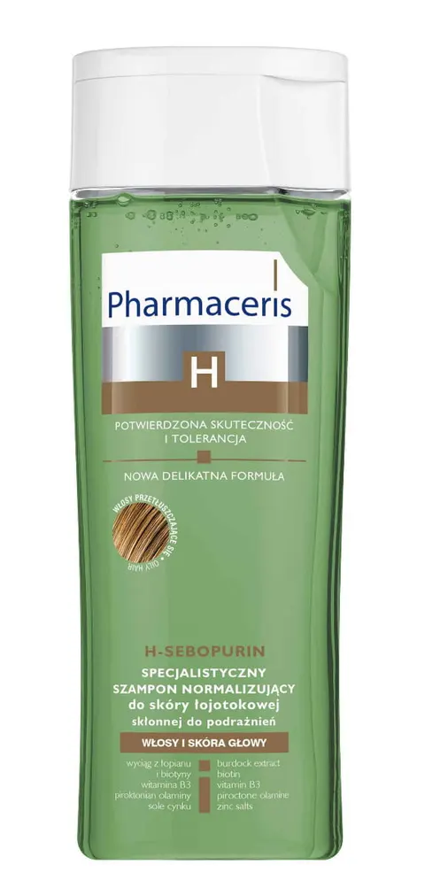 PHARMACERIS H-SEBOPURIN Szampon Normalizujący Do Skóry Łojotokowej - 250 ml