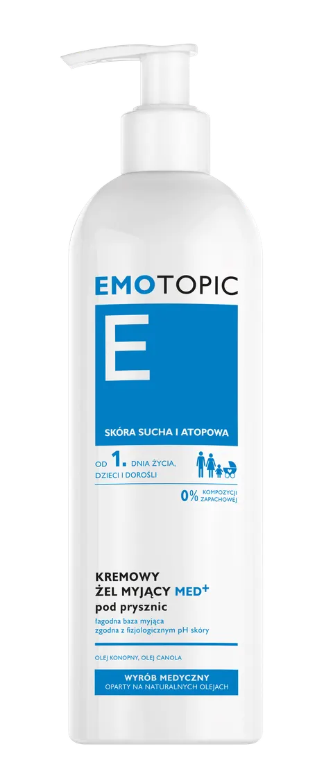 EMOTOPIC Kremowy Żel Myjący skóra sucha - 400 ml