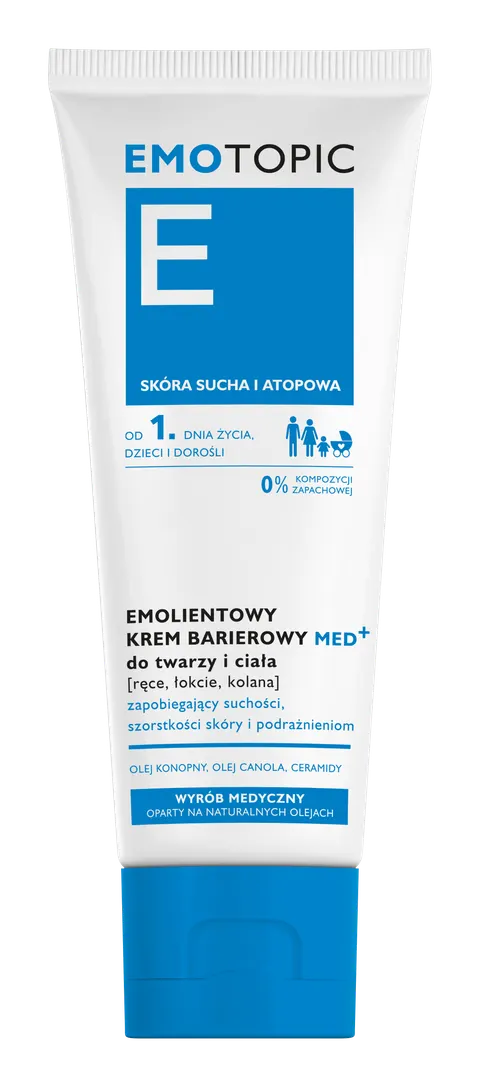 EMOTOPIC MED+ Emolientowy Krem Barierowy Do Twarzy - 75 ml