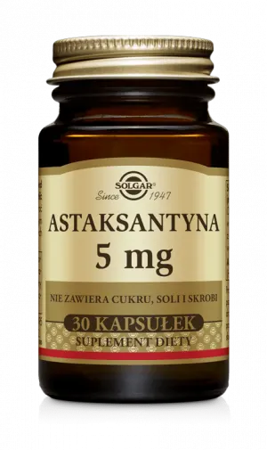 SOLGAR Astaksantyna 5mg Naturalny Pigment Karoteinowy - 30 Kapsułek