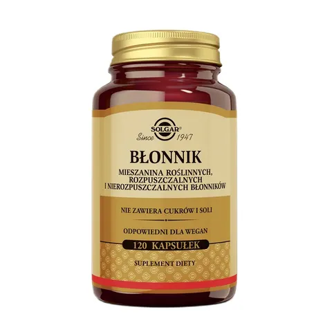 Solgar Błonnik 120 kapsułek - Trawienie Jelita i Mikroflora Jelitowa