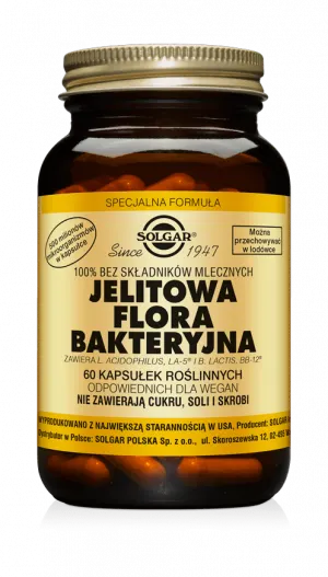 SOLGAR Jelitowa Flora Bakteryjna Formuła Probiotyczna - 60 Kapsułek