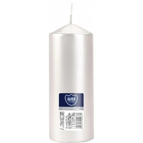 BISPOL Świeca adwentowa walec SW60/150-190, BIAŁA PERŁA, 1 szt