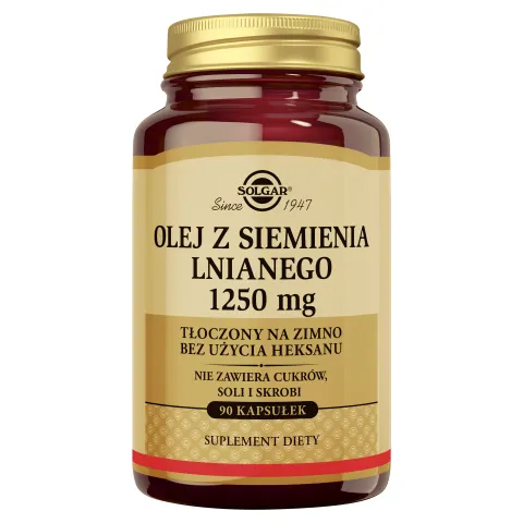 SOLGAR Olej Z Siemienia Lnianego - 90 Kapsułek