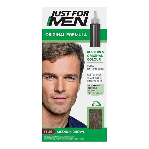 Just for men szampon koloryzujący do włosów h35 medium brown