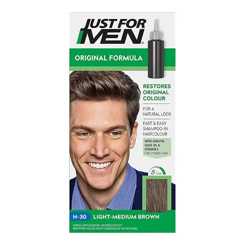 Just for men szampon koloryzujący do włosów h30 light medium brown
