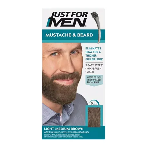 Just for men żel koloryzujący do brody i wąsów m30 light medium brown