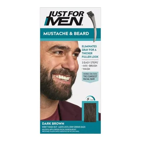 Just for men żel koloryzujący do brody i wąsów m45 dark brown black