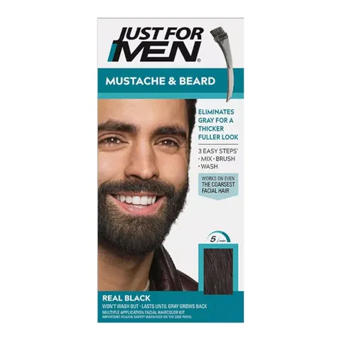 Just for men żel koloryzujący do brody i wąsów m55 black