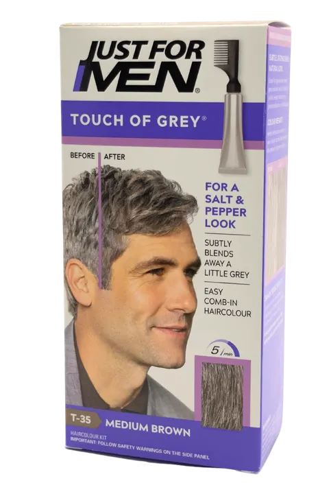 Just for men touch of grey odsiwiacz dla mężczyzn t35 medium brown