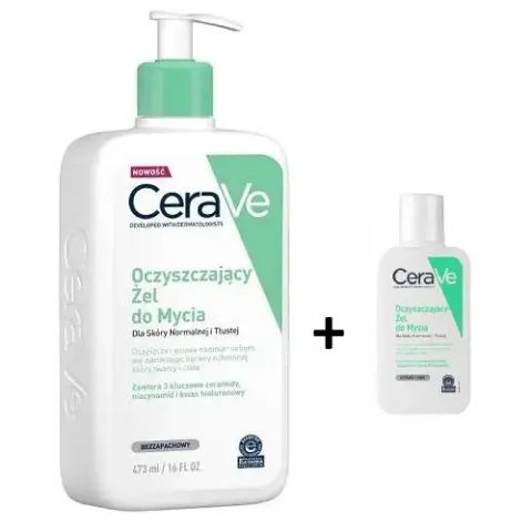 CERAVE Oczyszczający Żel Do Mycia Do Dkóry Normalnej I Tłustej - 473 ml