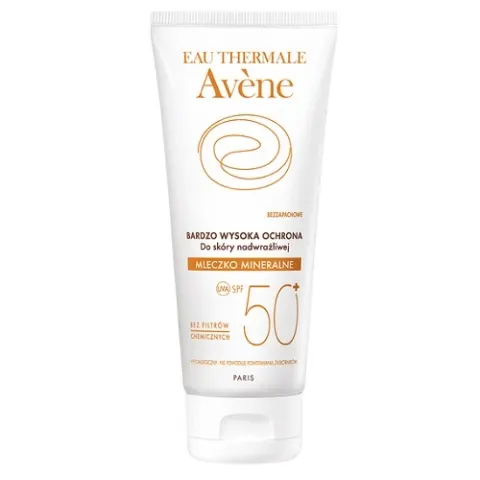 Avene mleczko ochronne mineralne SPF50+ do twarzy i ciała ochronne do skóry wrażliwej i reaktywnej 100 ml