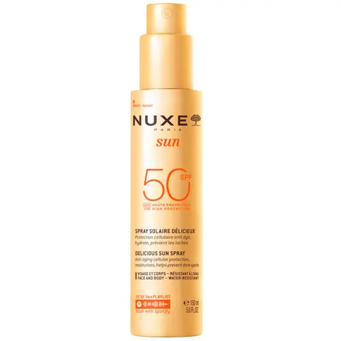 NUXE SUN Mleczko do opalania do twarzy i ciała SPF50 w spray'u 150 ml