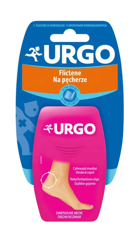 URGO Plastry Na Pęcherze Średni Rozmiar/Ultradyskretne