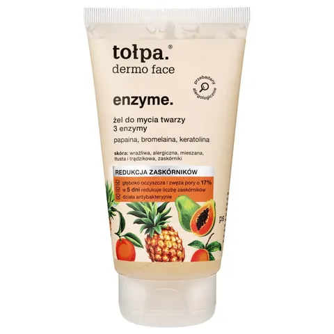 TOŁPA DERMO FACE ENZYME.3 ENZYMY ŻEL DO MYCIA TWARZY 150ML REDUKCJA ZASKÓRNIKÓW