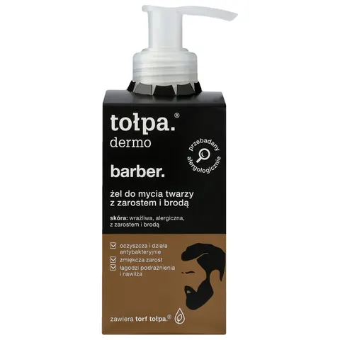 TOŁPA Dermo Barber Żel Do Mycia Twarzy Z Zarostem i Brodą 150 ml