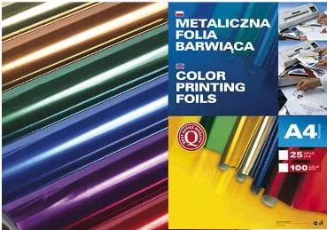 Metaliczna folia- kalka barwiąca A4 Argo opk 100szt NIEBIESKA