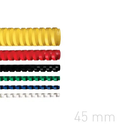 Grzbiety plastikowe - O.COMB Owalne 45mm A4/50szt - kolor CZERWONY - OPUS