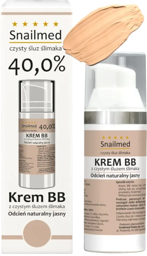 SNAILMED Krem BB Na Bazie Śluzu Ślimaka 40%, Jasny - 30 ml
