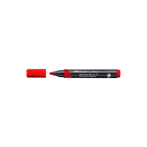 MARKER PERMANENTNY WINNER 23 CZERWONY KOŃCÓWKA OKRĄGŁA FABER-CASTELL