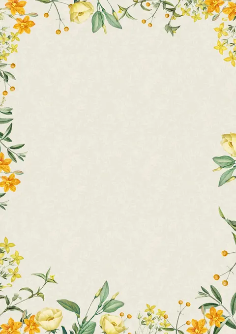 Arkusze barwne Fiori yellow 50 arkuszy A4 satynowane 100g/m2