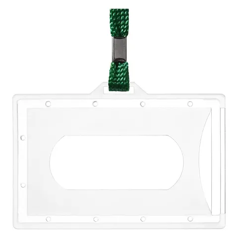 Identyfikator Holder z taśmą ZIELONĄ - 1 sztuka