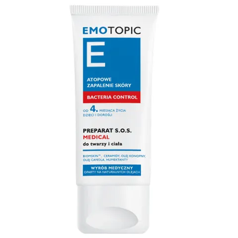 EMOTOPIC Bacteria Control Preparat S.O.S Medical Do Twarzy i Ciała - 30ml
