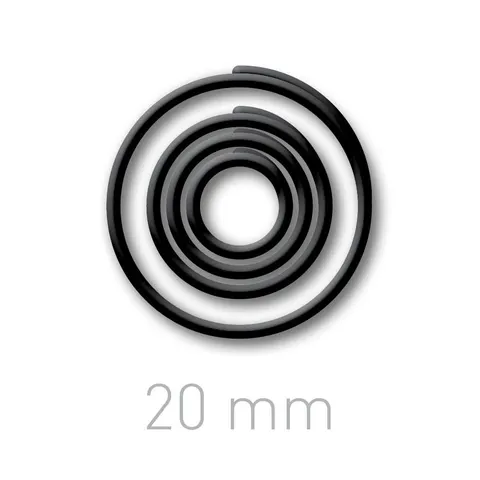 Kółeczka do ręcznego bindowania - O.easyRING 20mm - 160 szt - czarny OPUS