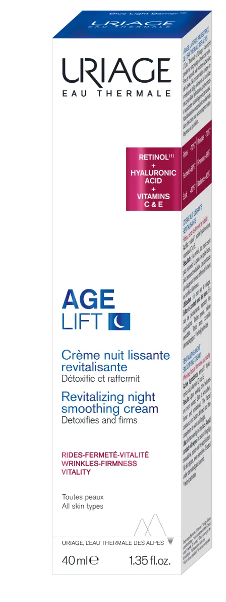 URIAGE Age Lift Wygładzający Krem Rewitalizujący Na Noc - 40ml