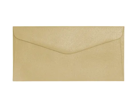 Koperta / koperty ozdobne DL - PEARL ZŁOTY opk 10szt 150g m2