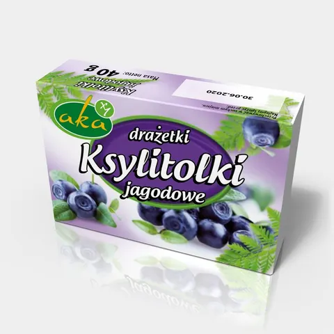 DRAŻETKI KSYLITOLKI JAGODOWE 40 g - AKA