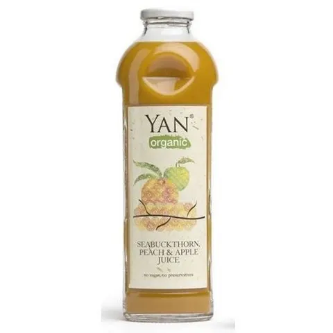 SOK Z ROKITNIKA Z BRZOSKWINIĄ I JABŁKIEM BIO 930 ml - YAN