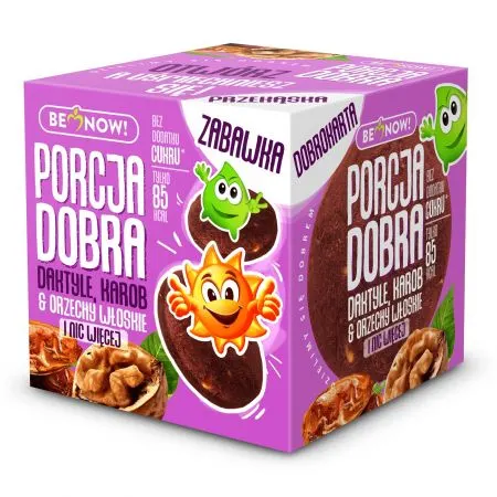 KOSTKA DAKTYL-ORZECH-KAROB 25g - BE NOW