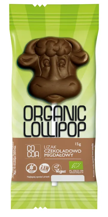 LIZAK CZEKOLADOWO-MIGDAŁOWY BEZGLUTENOWY BIO 15 g - COCOA