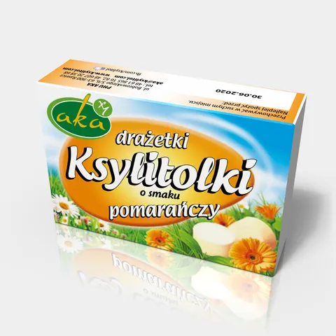 DRAŻETKI KSYLITOLKI POMARAŃCZOWE 40 g - AKA