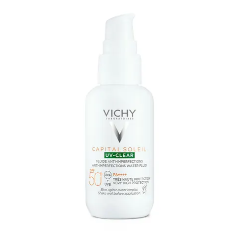 VICHY CAPITAL Soleil UV-CLEAR Fluid Przeciw Niedoskonałościom SPF50+ - 40ml