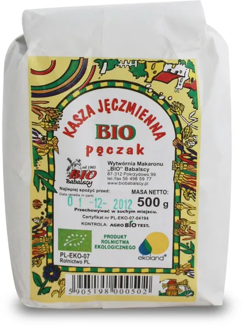 KASZA JĘCZMIENNA PĘCZAK BIO 500 g - BIO BABALSCY
