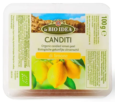 SKÓRKA CYTRYNY KANDYZOWANA BIO 100 g - LA BIO IDEA