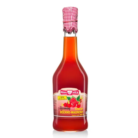 SYROP RÓŻANO - MALINOWY 500 ml - POLSKA RÓŻA