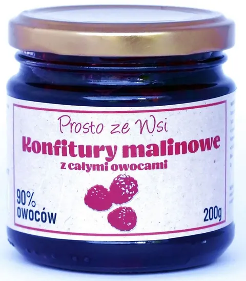 KONFITURA MALINOWA BIO 200 g - PROSTO ZE WSI