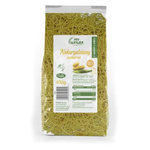 MAKARON KUKURYDZIANY NITKA 400G PRO NATURA