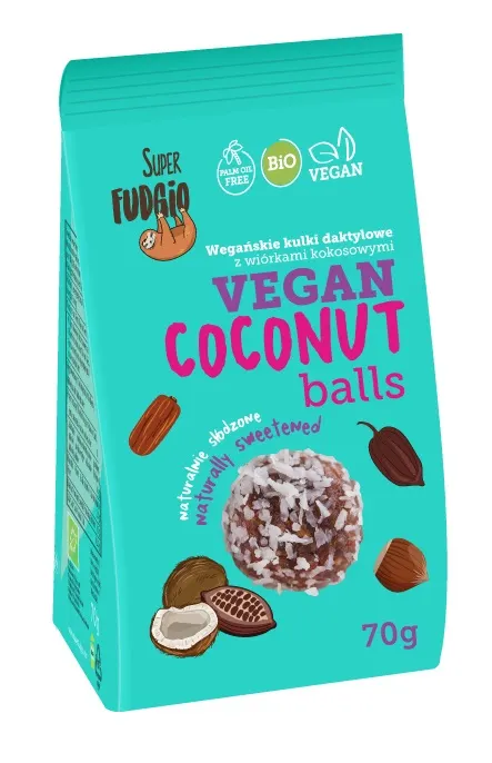 KULKI DAKTYLOWE Z WIÓRKAMI KOKOSOWYMI BIO 70 g - ME GUSTO