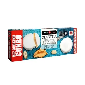 CIASTKA Z KREMEM ORZECHOWYM BEZ CUKRU 128G PURE&GOOD