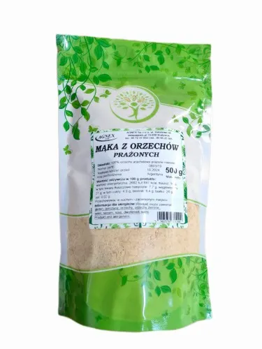 MĄKA Z ORZECHÓW PRAŻONYCH (ZIEMNE) 500G AGNEX