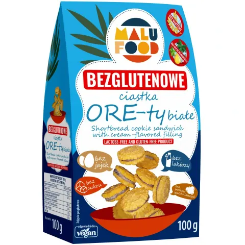 CIASTKA ORE-TY BIAŁE 100G MALU FOOD