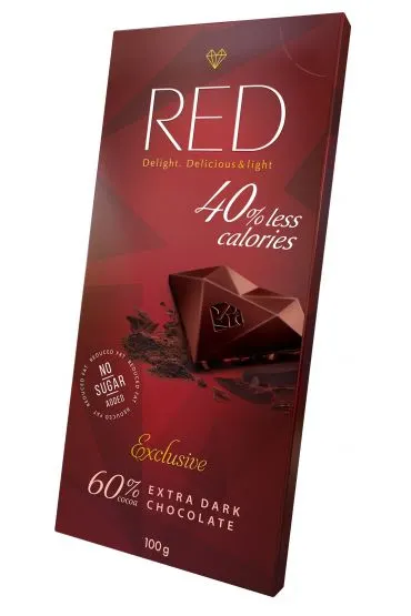 CZEKOLADA GORZKA 60% KAKAO RED DELIGHT 100G