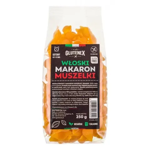 MAKARON WŁOSKI MUSZELKI 250G GLUTENEX